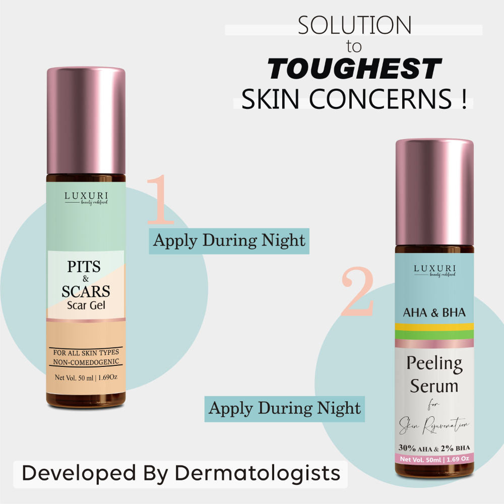 Luxuri Advanced Scar Care Regime for Deep Scars Pits & Surgery Scars