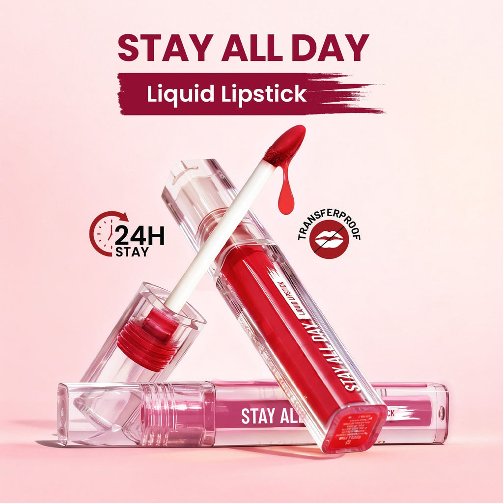 Swiss Beauty Stay All Day Liquid Lipstick 24 Hour Stay Transfer-Proof