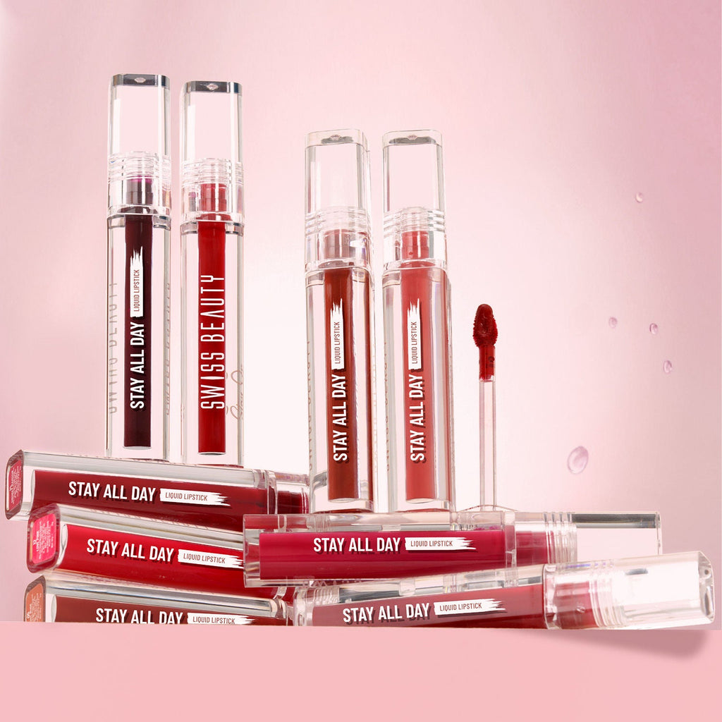 Swiss Beauty Stay All Day Liquid Lipstick 24 Hour Stay Transfer-Proof