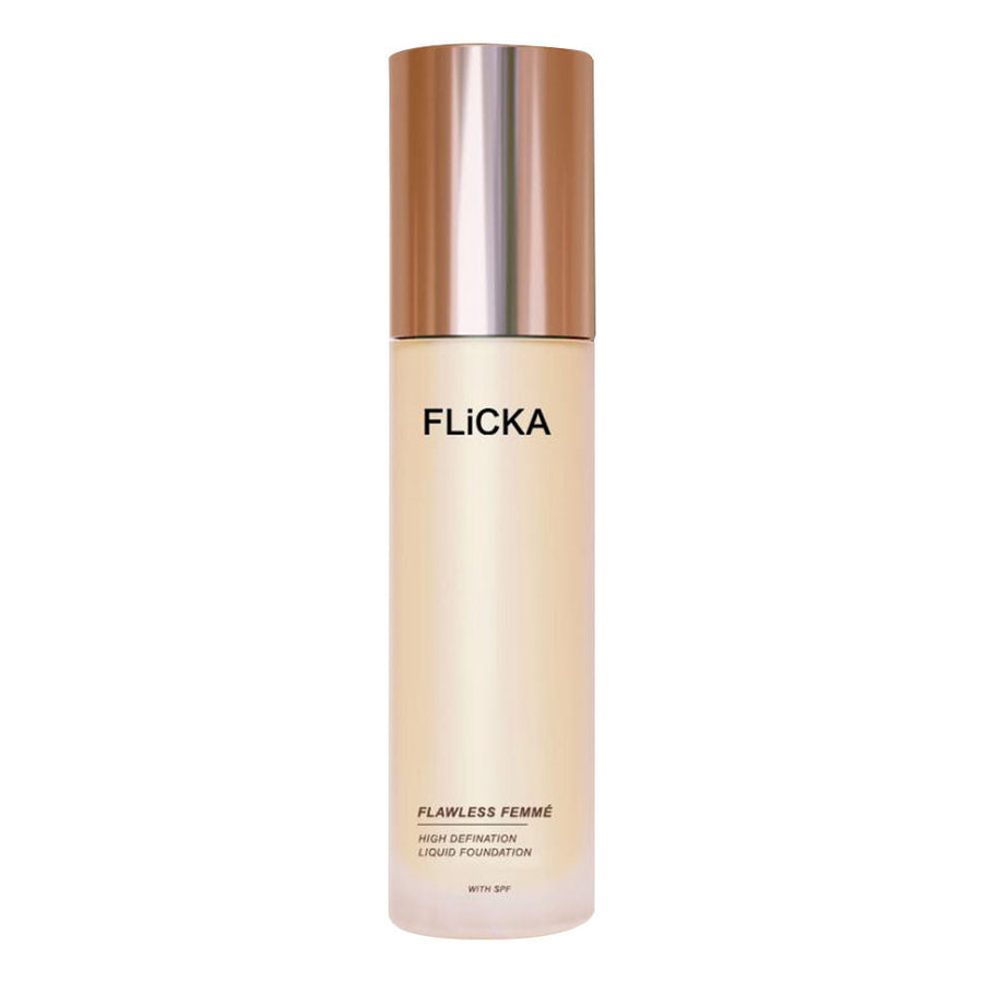 FLiCKA Flawless Femme HD Liquid Foundation Dewy Finish Long Lasting Medium High Coverage