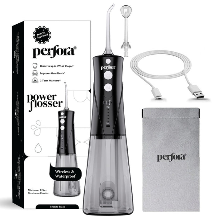 Perfora Power Dental Flosser - Granite Black