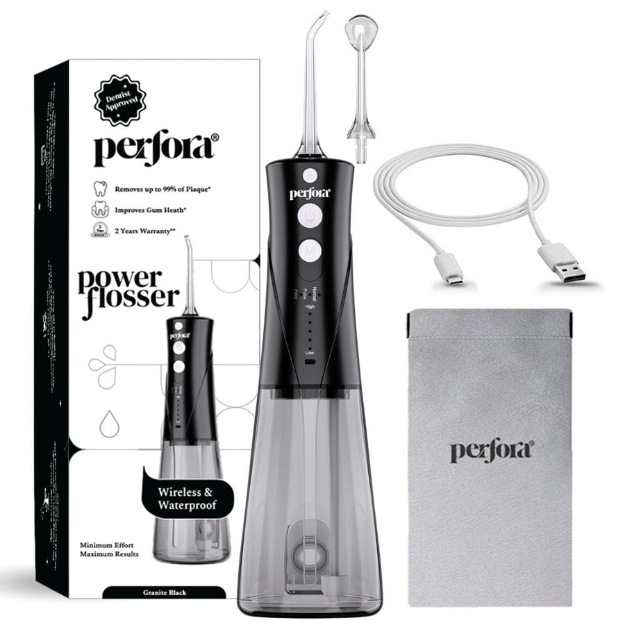 Perfora Power Dental Flosser - Granite Black