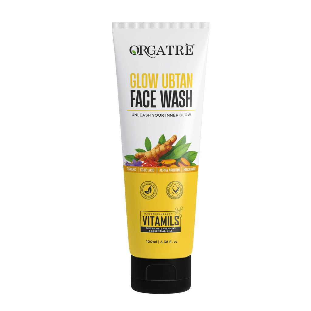 Orgatre Glow Ubtan Face Wash With Turmeric, Kojic Acid & Niacinamide For Radiant Skin