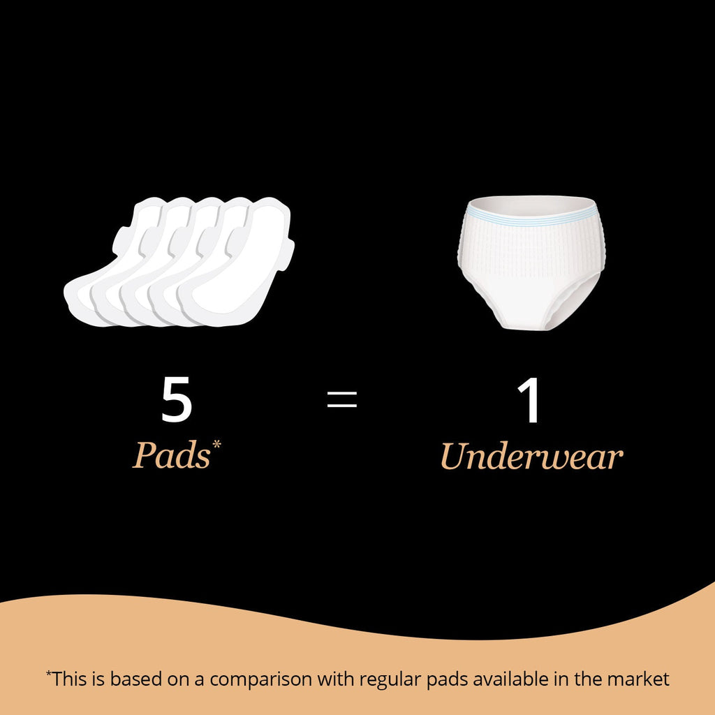 Carmesi Disposable Period Panties (S-M), Leak-Proof Protection For Heavy-Flow Nights