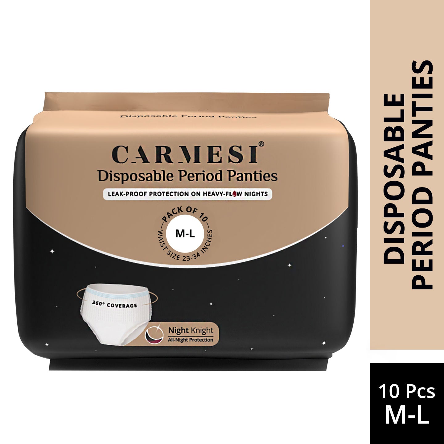 Carmesi Disposable Period Panties (M-L), Leak-Proof Protection For Heavy-Flow Nights