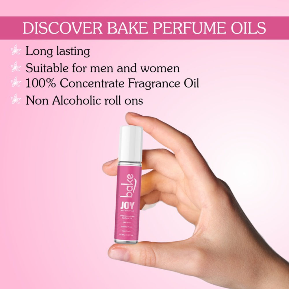 BAKE Joy 100% Concentrated Perfume Oil Roll On Fragrance For Men & Women - Peony
