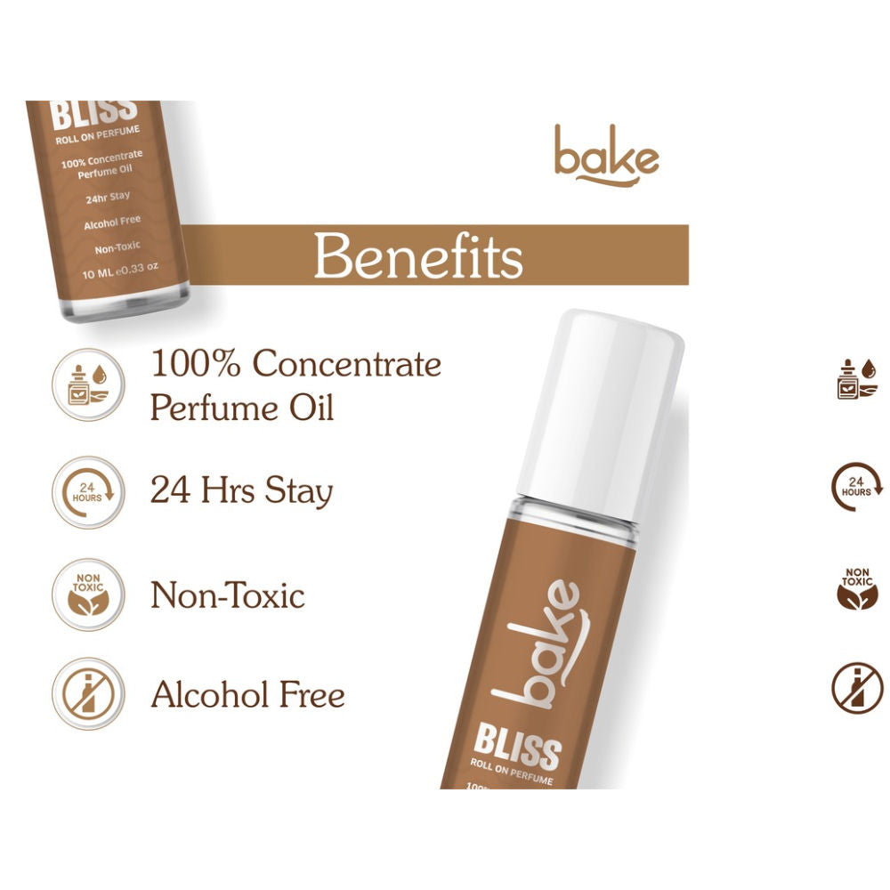 BAKE Bliss 100% Concentrated Perfume Oil Roll On Fragrance For Men & Women - Passion Fruit