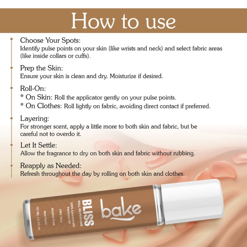 BAKE Bliss 100% Concentrated Perfume Oil Roll On Fragrance For Men & Women - Passion Fruit
