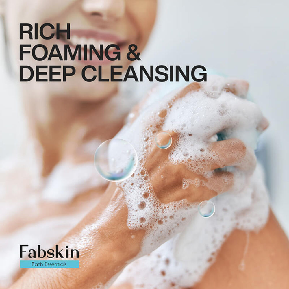 Fabskin Luxury Bathing Round Loofah Bath Sponge - Blue