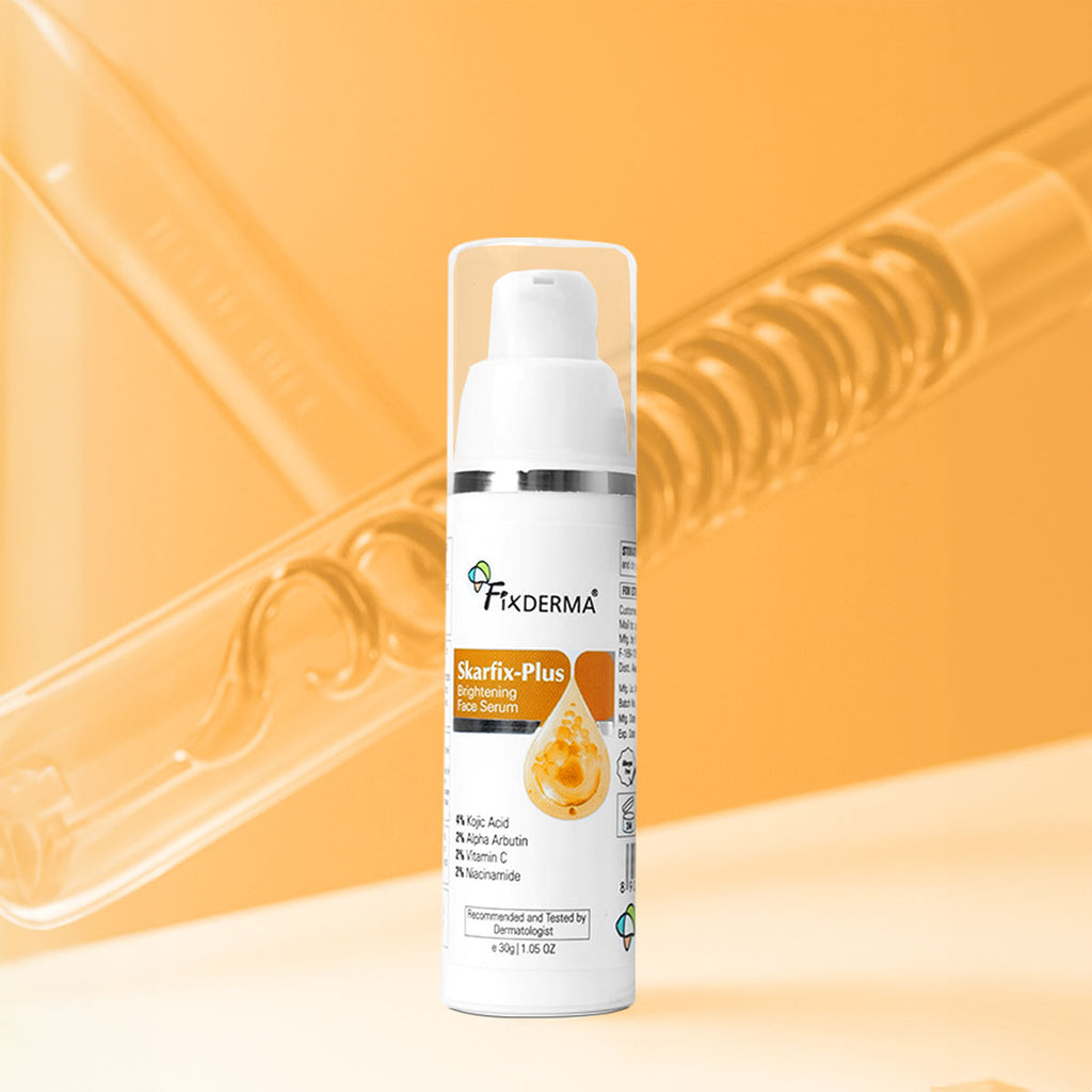 Fixderma Skarfix Plus 4% Kojic Acid Brightening Face Serum Fades Dark Spots & Hyperpigmentation