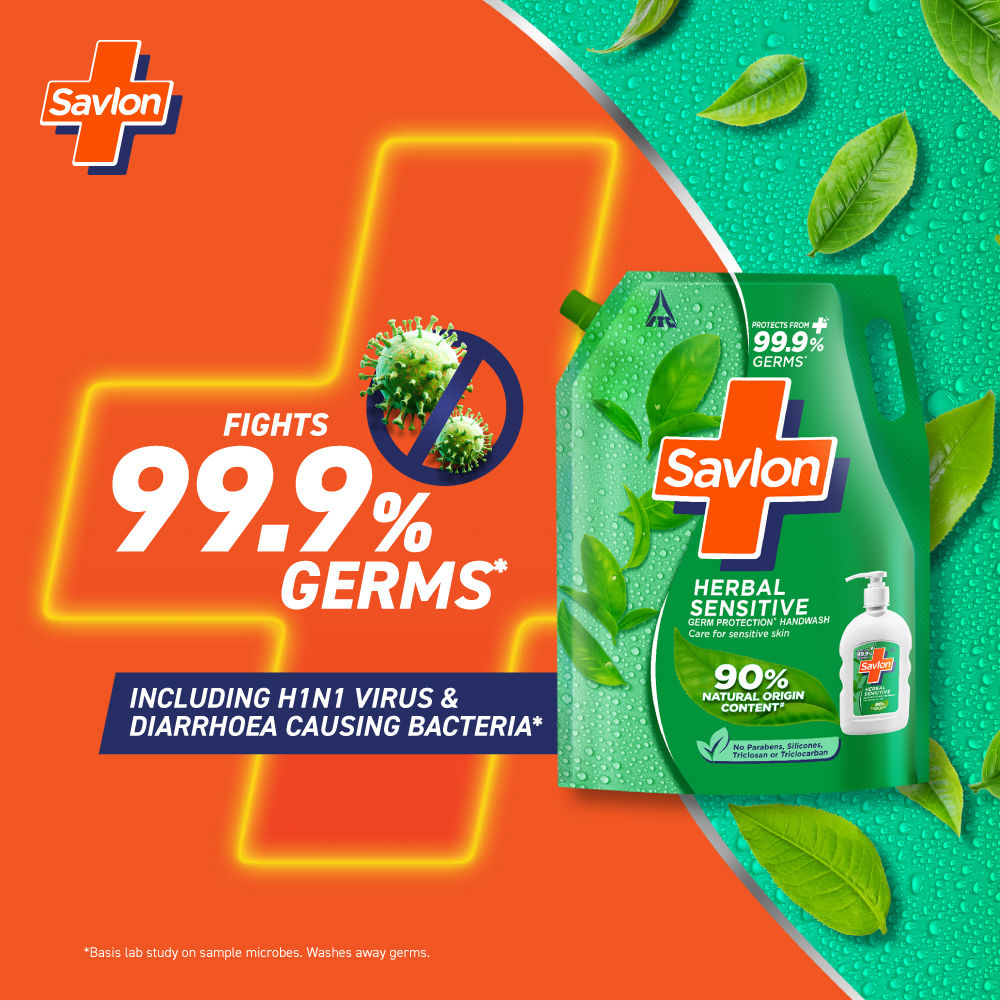 Savlon Herbal Sensitive Liquid Handwash Refill Pack For Sensitive Hands