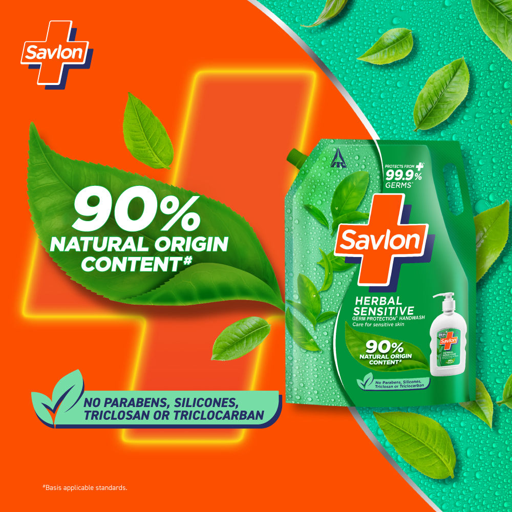Savlon Herbal Sensitive Liquid Handwash Refill Pack For Sensitive Hands