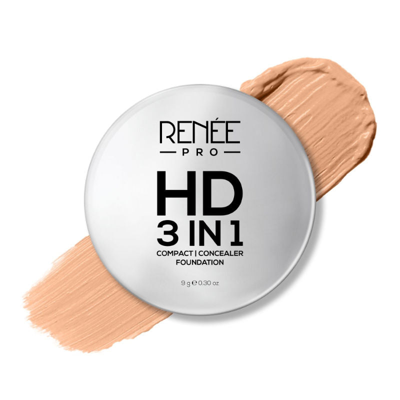 Renee Cosmetics Pro HD 3-IN-1 Compact Works as Concealer, Foundation & Powder With SPF 20