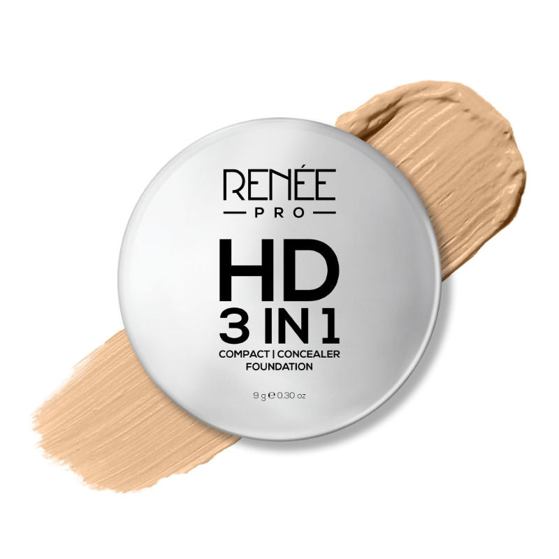 Renee Cosmetics Pro HD 3-IN-1 Compact Works as Concealer, Foundation & Powder With SPF 20
