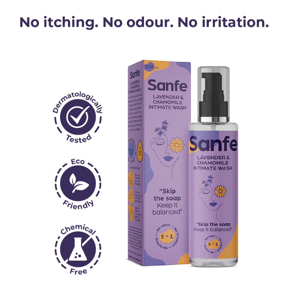 Sanfe 3 In 1 Intimate Wash with Lavender & Chamomile