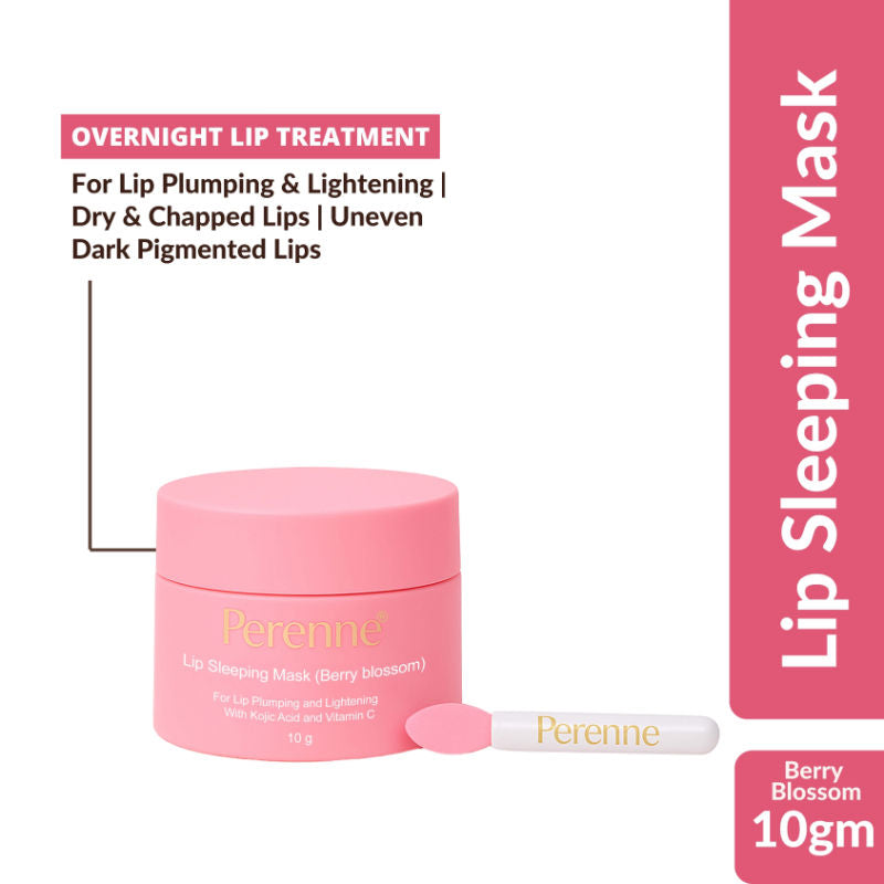 Perenne Lip Sleeping Mask With Kojic Acid & Vitamin C - Berry Blossom