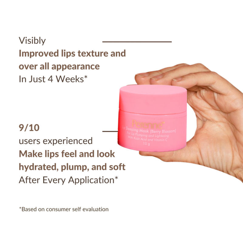 Perenne Lip Sleeping Mask With Kojic Acid & Vitamin C - Berry Blossom