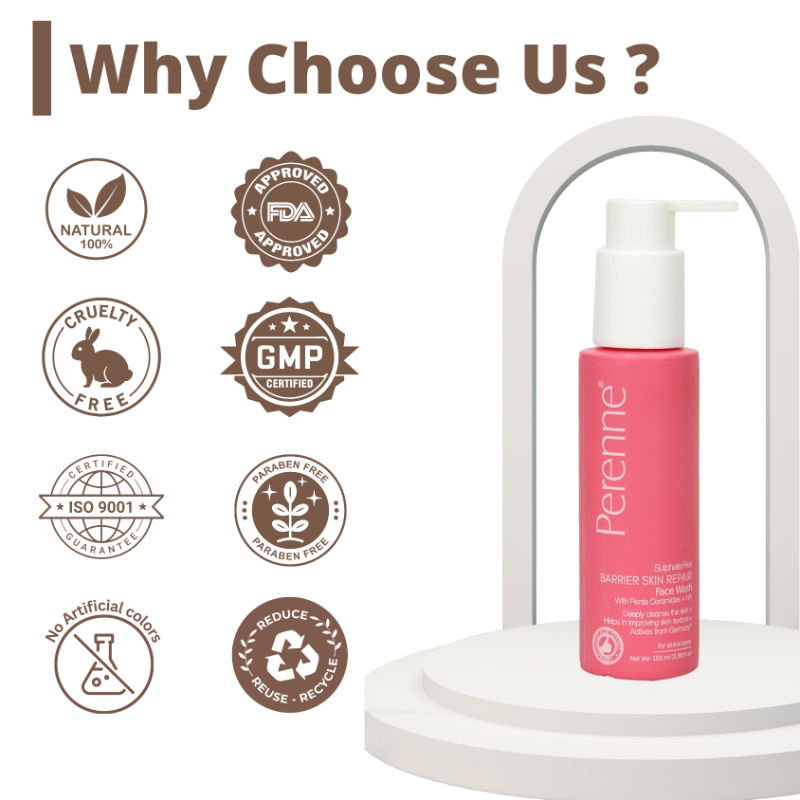 Perenne Sulphate Free Barrier Skin Repair Face Wash