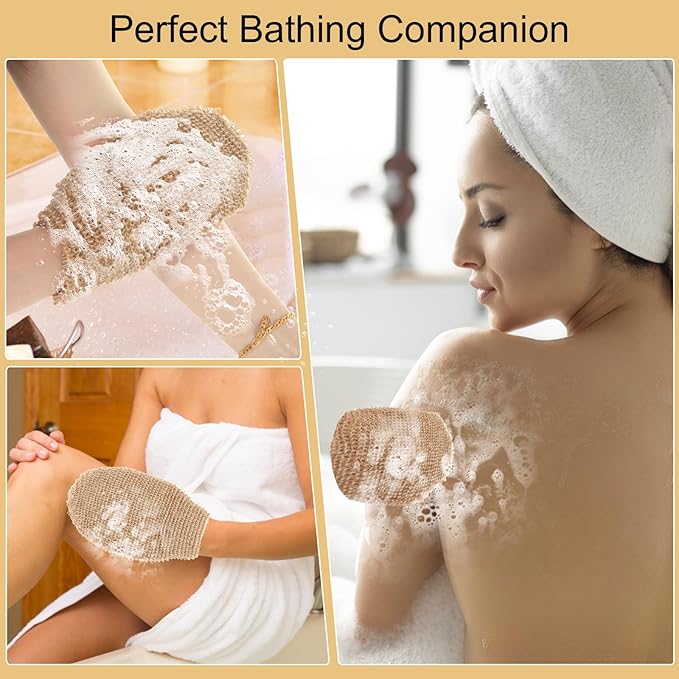 Rhe Cosmetics Natural Exfoliating Bath Gloves & TAN Remover (pair)