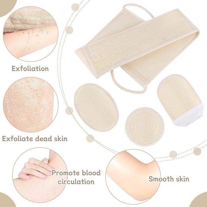 Rhe Cosmetics Natural Exfoliating Bath Gloves & TAN Remover (pair)