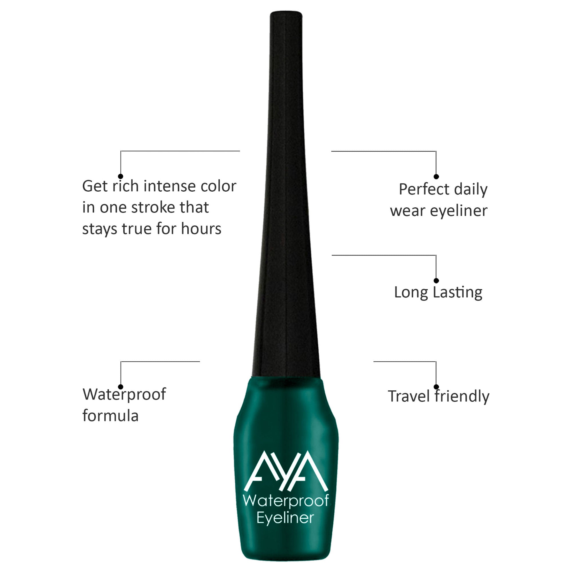 AYA Waterproof Eyeliner + Jet Black Kohl Kajal