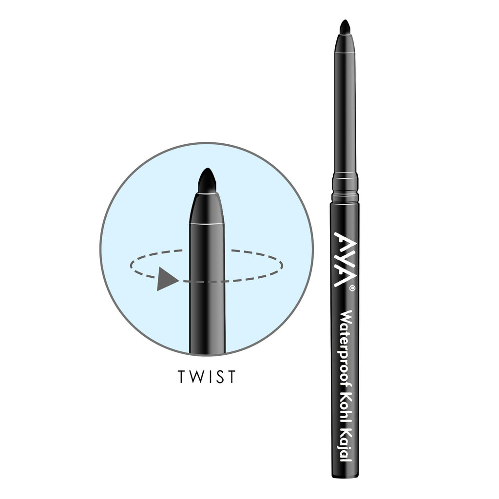 AYA Waterproof Eyeliner + Jet Black Kohl Kajal