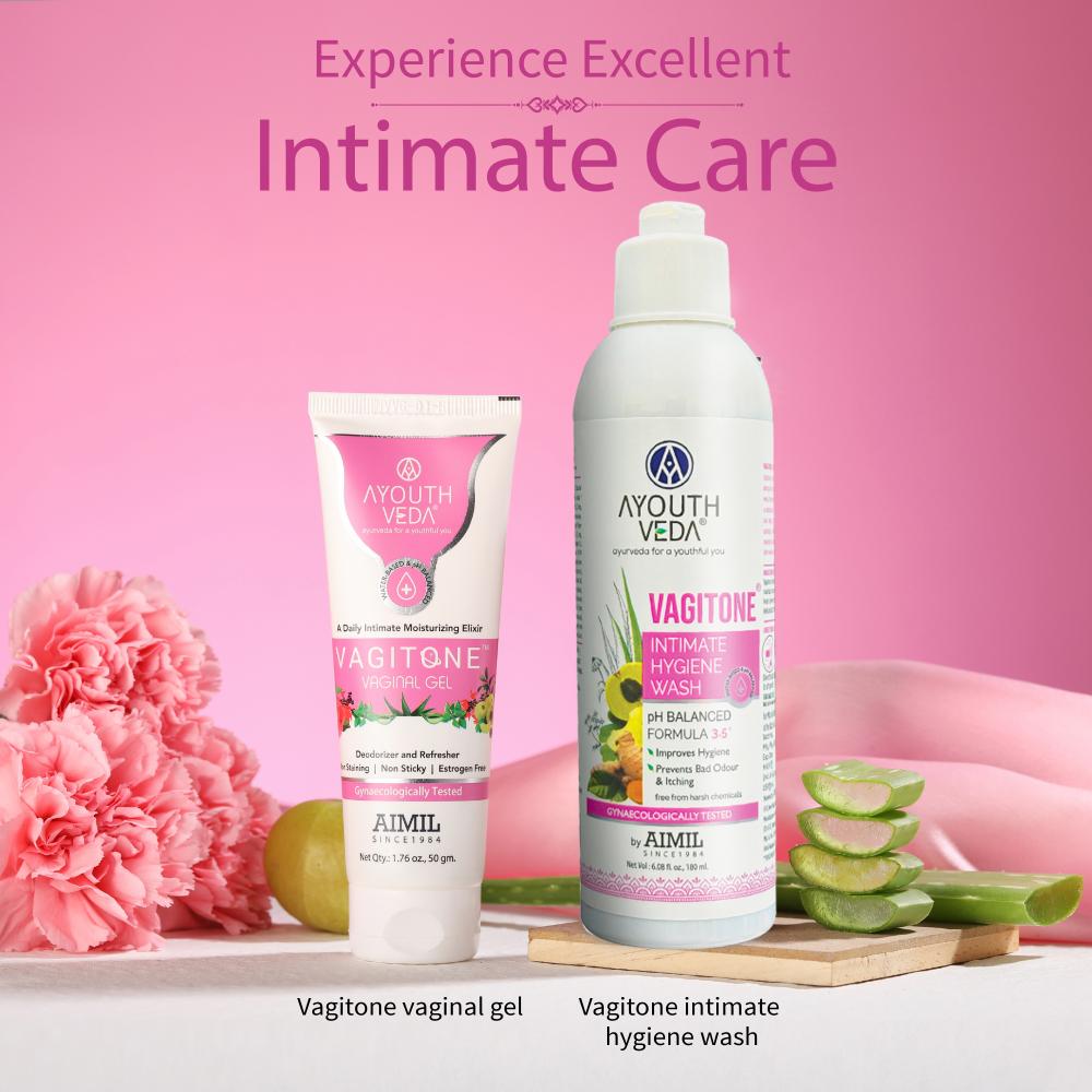 Ayouthveda Vagitone Intimate Wash with Sphatika, Aloe & Amla to Maintain pH Balance & Prevent Odour