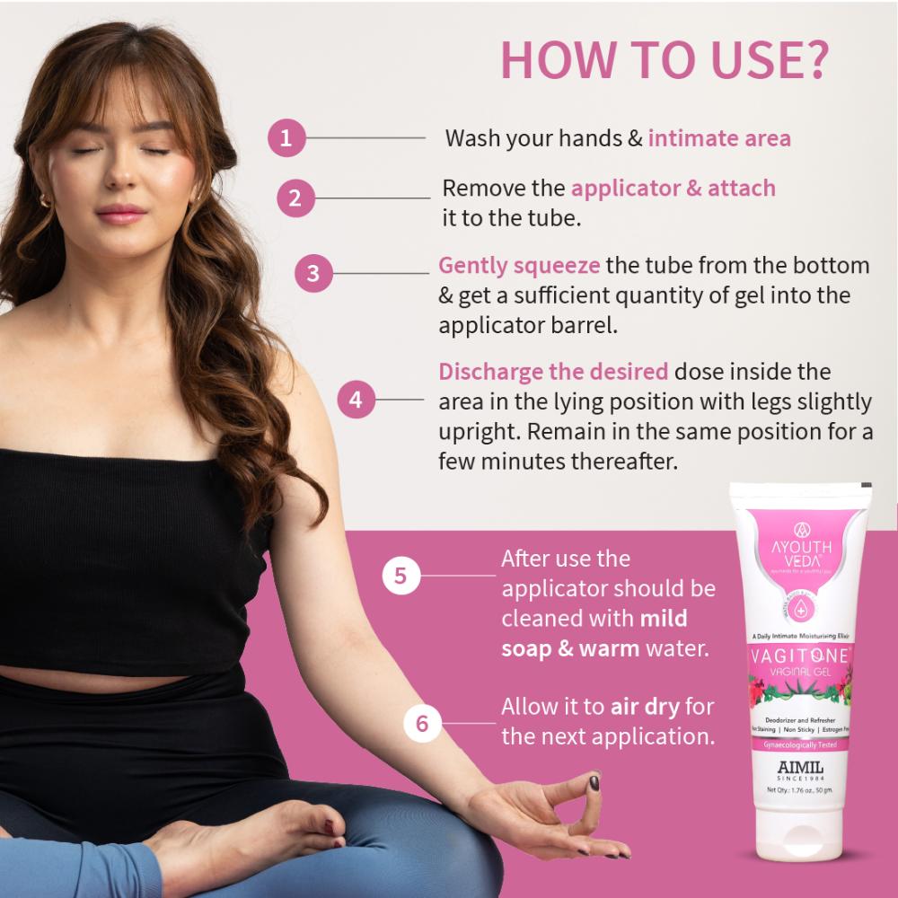 Ayouthveda Vagitone Vaginal Gel with Amla & Aloe Vera to Soothe, Tone & Prevent Odor & Dryness