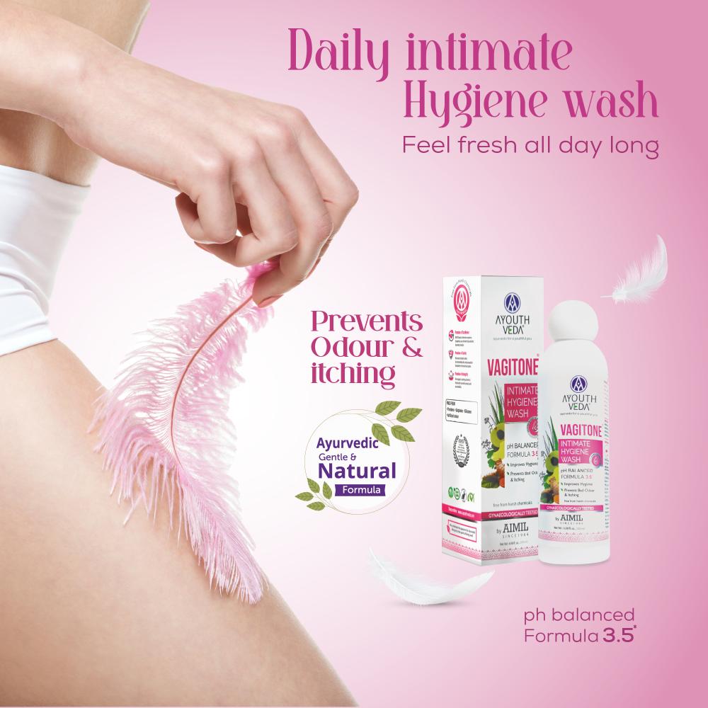 Ayouthveda Vagitone Intimate Hygiene Wash with Butea to Prevent Itchiness & Maintain Healthy Flora