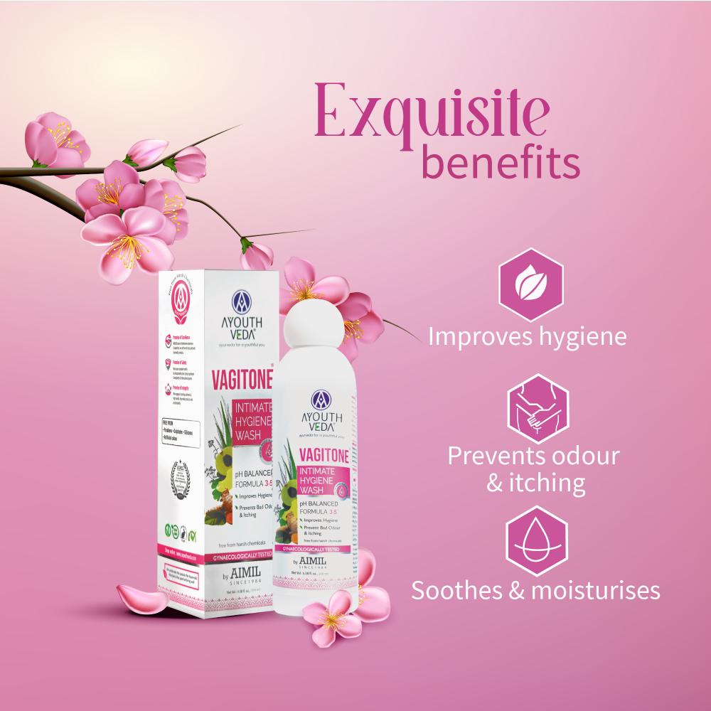 Ayouthveda Vagitone Intimate Hygiene Wash with Butea to Prevent Itchiness & Maintain Healthy Flora