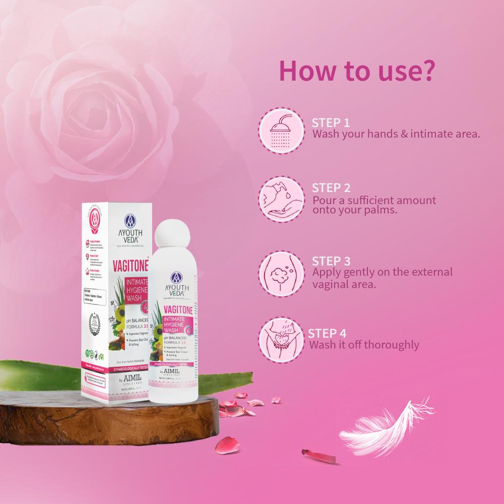 Ayouthveda Vagitone Intimate Hygiene Wash with Butea to Prevent Itchiness & Maintain Healthy Flora