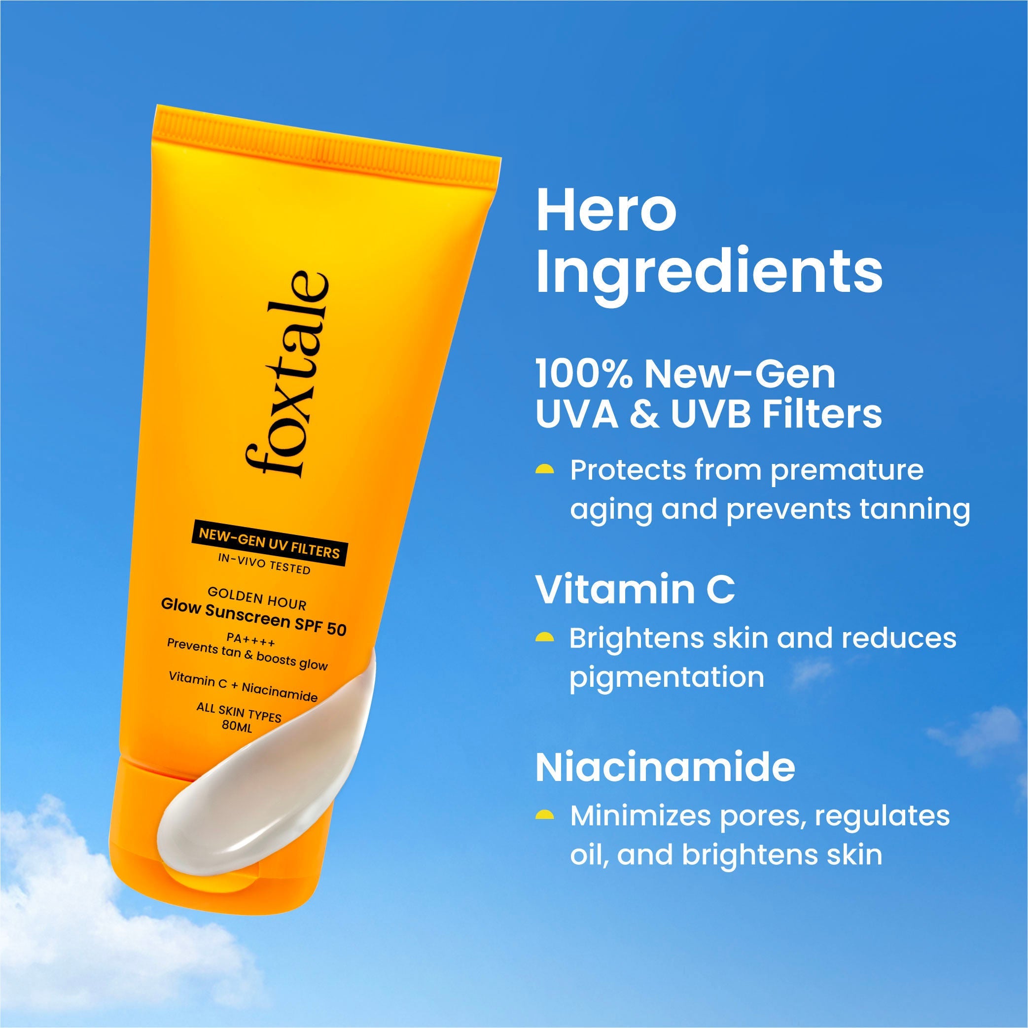 Foxtale SPF 50 Glow Sunscreen