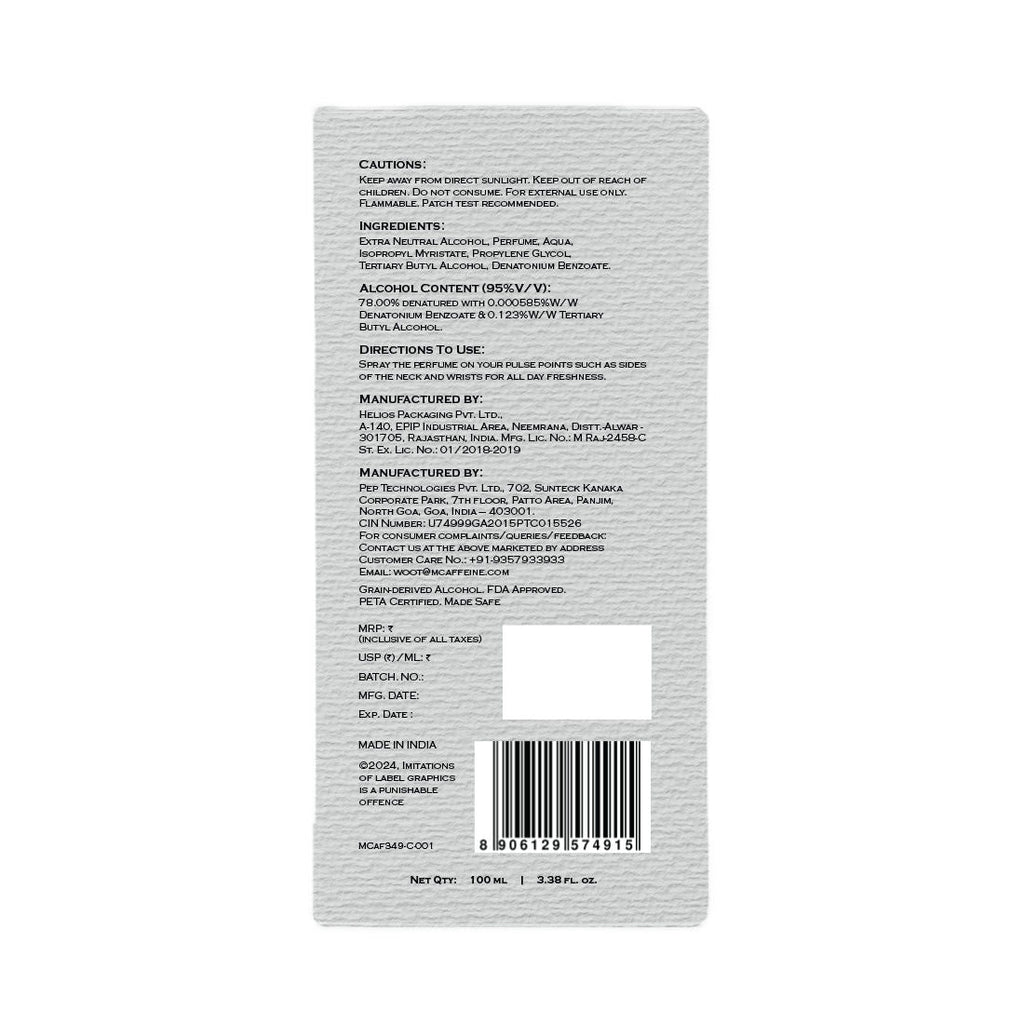 MCaffeine Fien 007 Perfume For Men