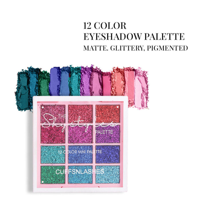 CUFFS N LASHES X The Shystyles Palette 12 Color Mini Palette