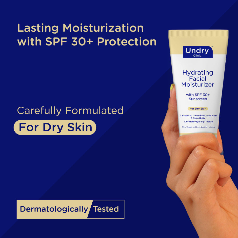 Undry Facial Moisturizer With Sunscreen SPF 30+ For Dry Skin