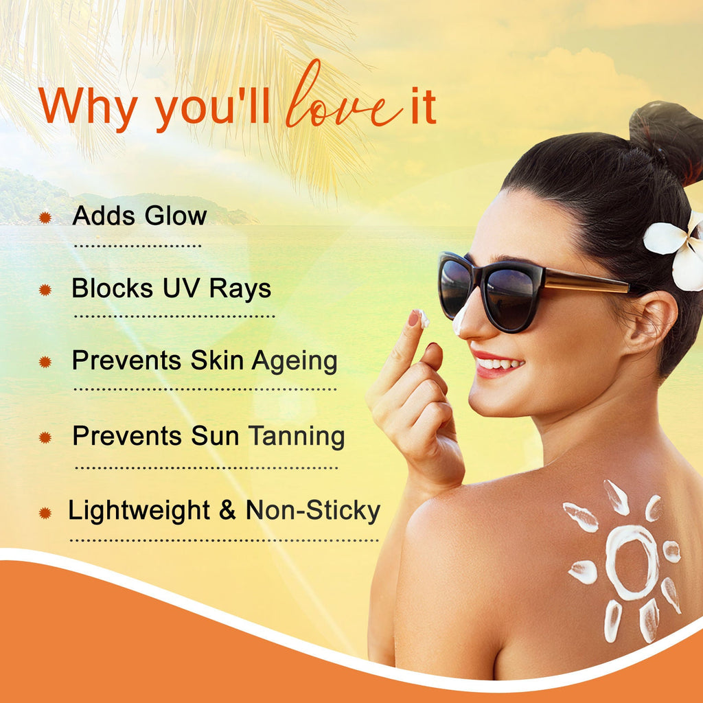 Globus Naturals Vitamin C Sunscreen Cream With Goodness Of Coconut & Papaya For Sun Protection