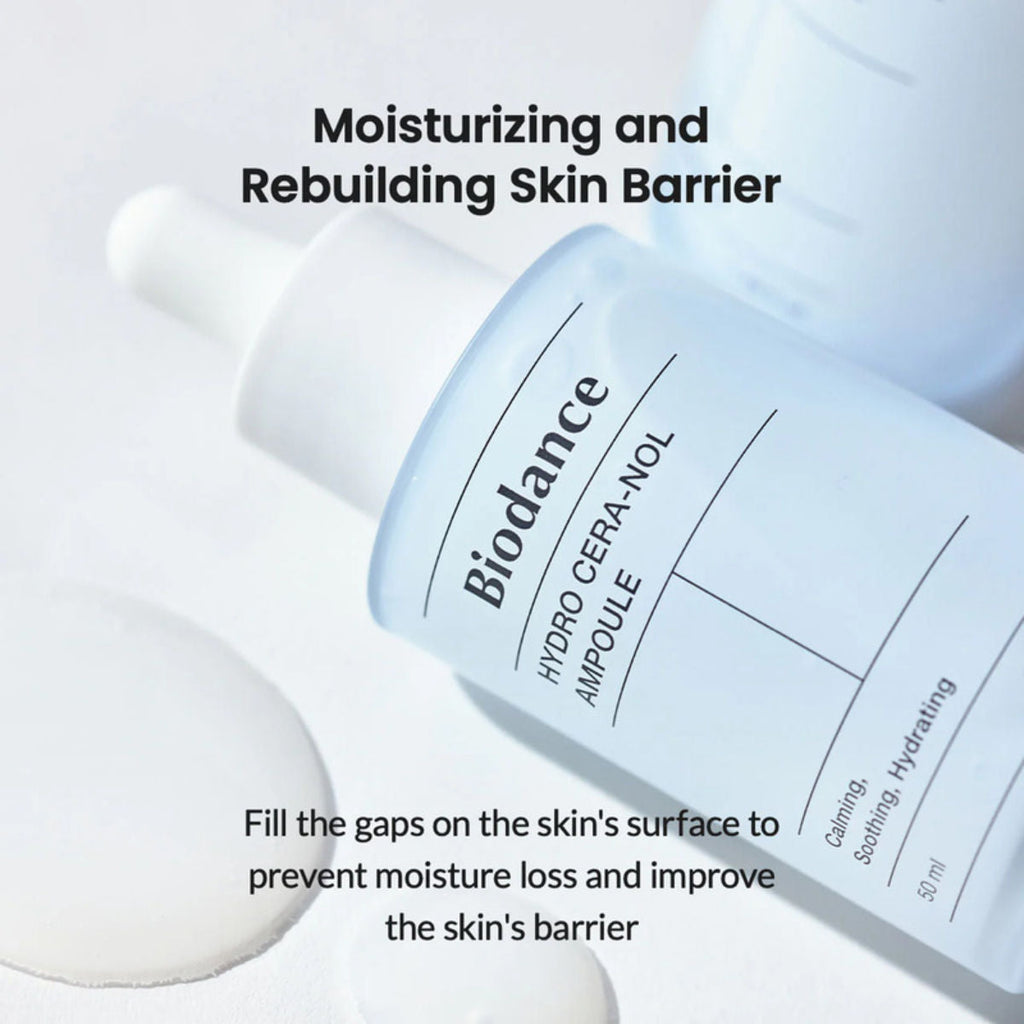 Biodance Hydro Cera-nol Ampoule, Moisturizing Korean Face Serum with Hyaluronic Acid & Ceramides