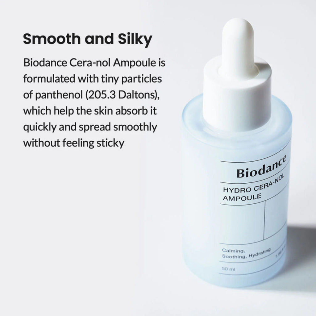 Biodance Hydro Cera-nol Ampoule, Moisturizing Korean Face Serum with Hyaluronic Acid & Ceramides