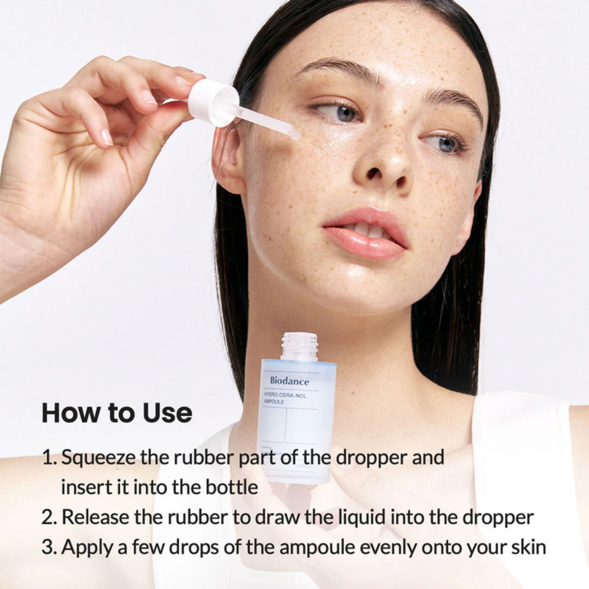 Biodance Hydro Cera-nol Ampoule, Moisturizing Korean Face Serum with Hyaluronic Acid & Ceramides
