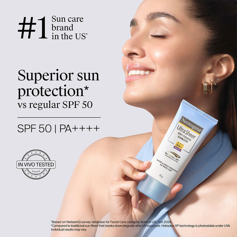 Neutrogena Ultrasheer SPF50+ PA++++ Ultra Light Moisturizing Face Sunscreen Oily & Sensitive Skin