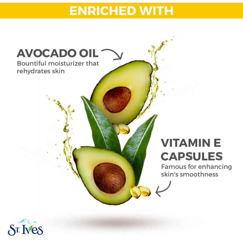 St. Ives Hydrating Vitamin E & Avocado Body Lotion, 100% Natural Moisturizers