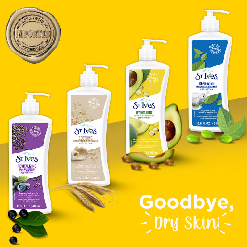 St. Ives Hydrating Vitamin E & Avocado Body Lotion, 100% Natural Moisturizers