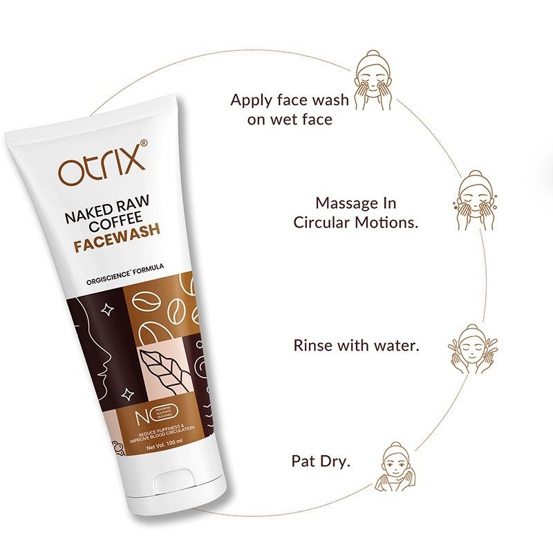 Otrix Naked Raw Coffee Face Wash For Dark Spots Removal