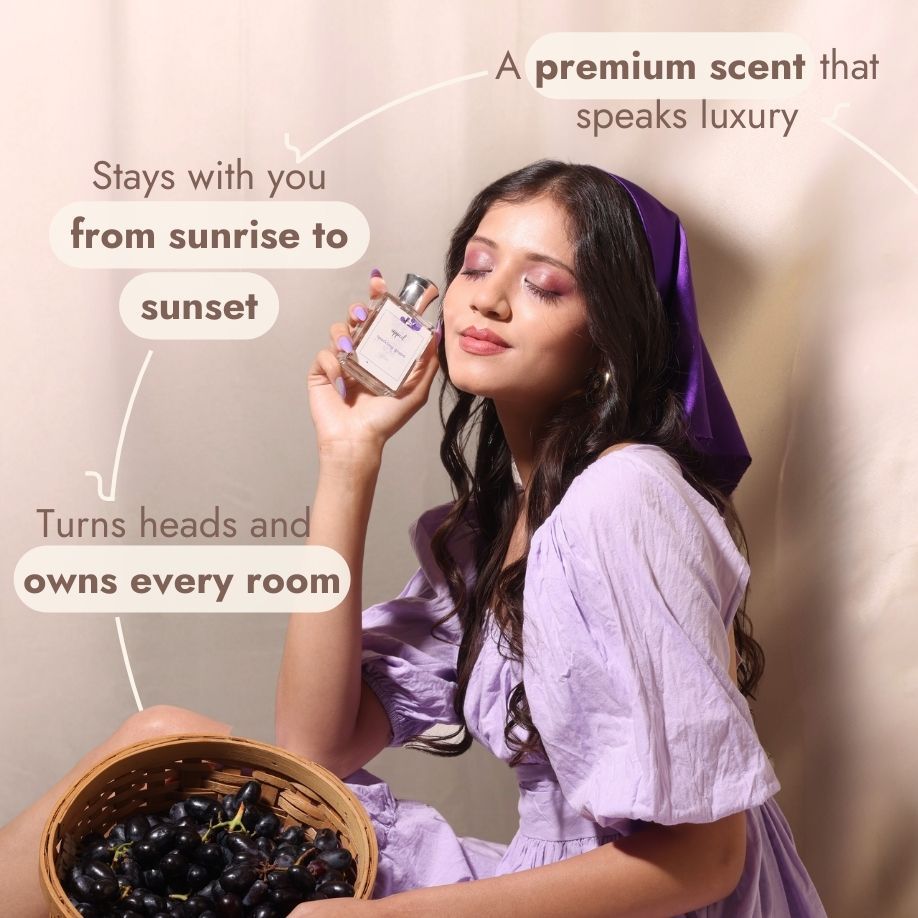 Uppeel Sparkling Grape Eau De Parfum - Fruity, Floral & Vanilla Daytime Perfume