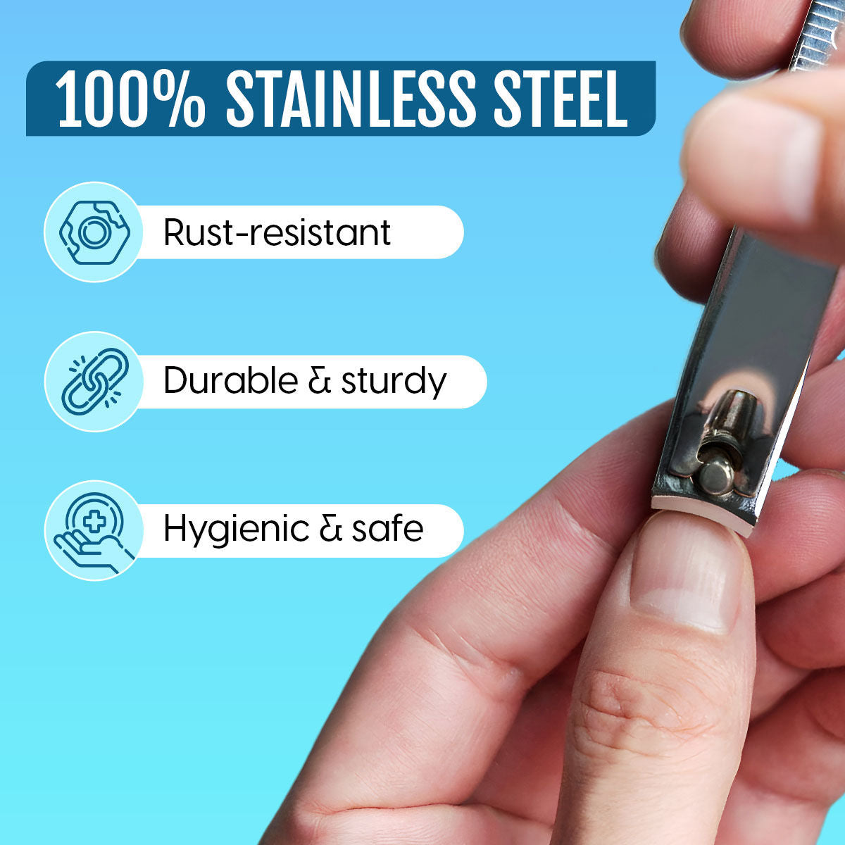 Matra Nail Cutter Stainless Steel Finger Nail Clipper Toe Nail Trimmer for Manicure, Pedicure
