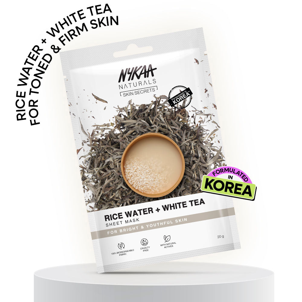 Nykaa Green Tea + Aloe Vera Sheet Mask For Hydrated Skin - Formulated in Korea - For All Skin Types