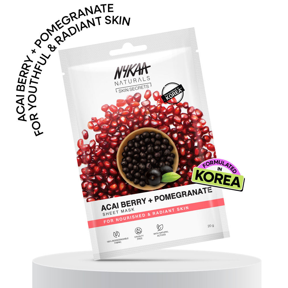 Nykaa Green Tea + Aloe Vera Sheet Mask For Hydrated Skin - Formulated in Korea - For All Skin Types