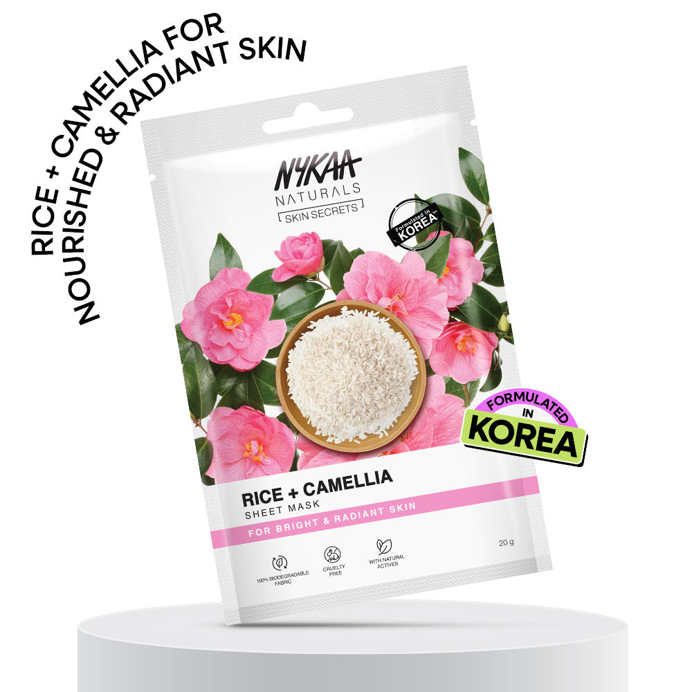 Nykaa Green Tea + Aloe Vera Sheet Mask For Hydrated Skin - Formulated in Korea - For All Skin Types