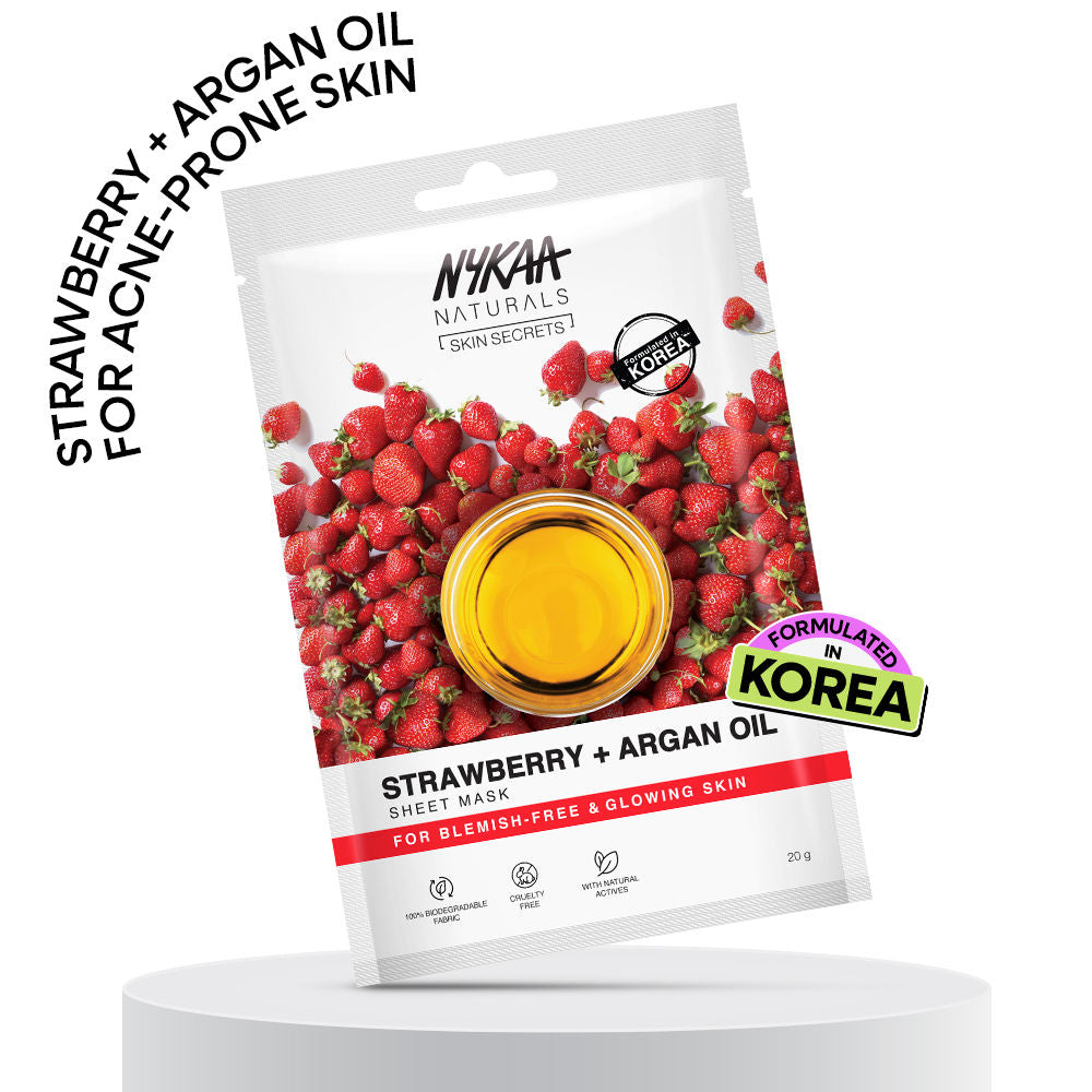 Nykaa Green Tea + Aloe Vera Sheet Mask For Hydrated Skin - Formulated in Korea - For All Skin Types