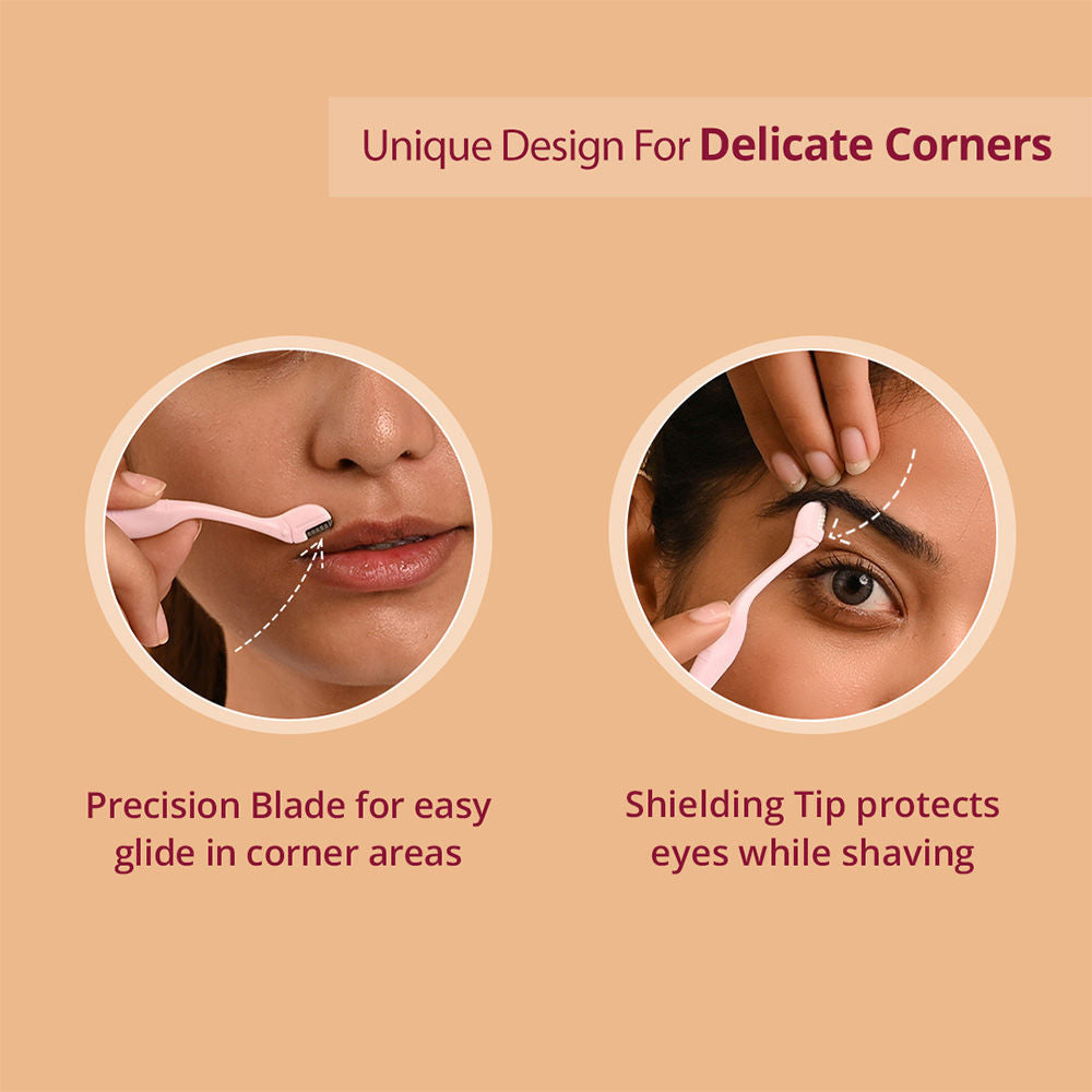 Carmesi Eyebrow Razor - For Salon-Like Eyebrows - Suitable for Sensitive Areas - 3 units